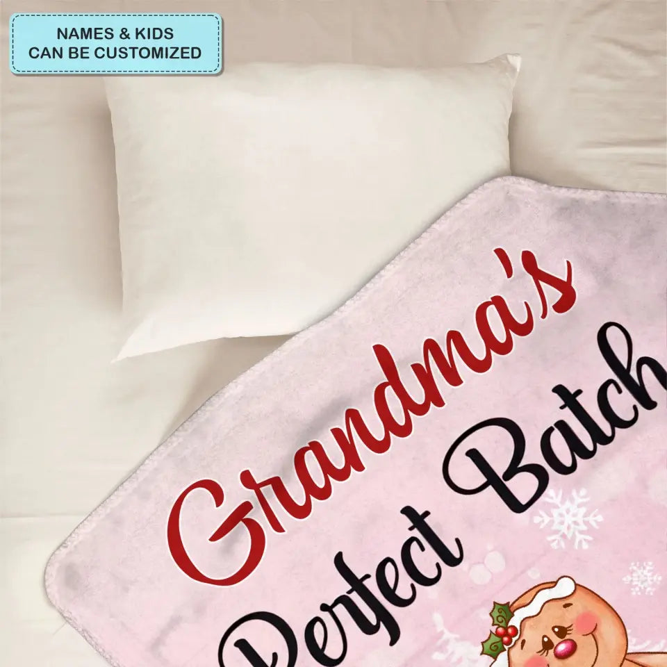 Grandma's Perfect Batch - Personalized Custom Blanket - Mother's Day, Christmas Gift For Grandma, Mom, Family Members