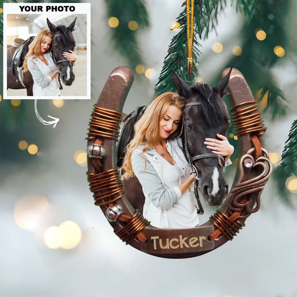 I Love My Horse - Personalized Custom Photo Mica Ornament - Christmas Gift For Horse Lover, Family Members AGCDM034