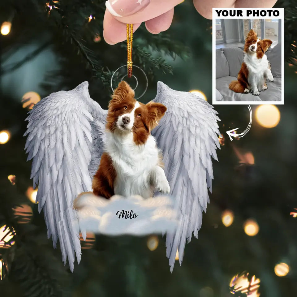 You Are My Angel - Personalized Custom Photo Mica Ornament - Memorial, Christmas Gift For Pet Lover, Pet Owner AGCHD047