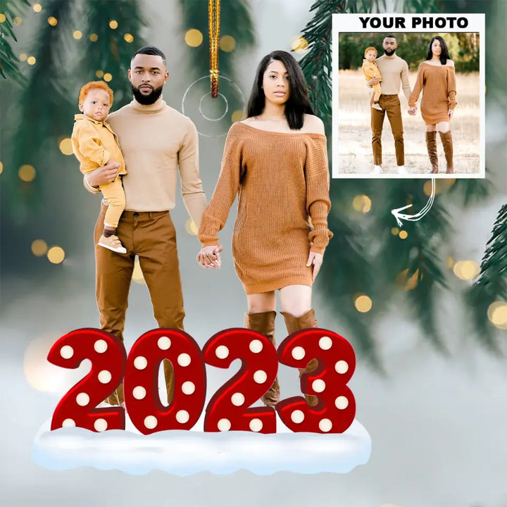 Our Family 2023 - Personalized Custom Mica Ornament - Christmas Gift For Family, Family Members AGCPD055