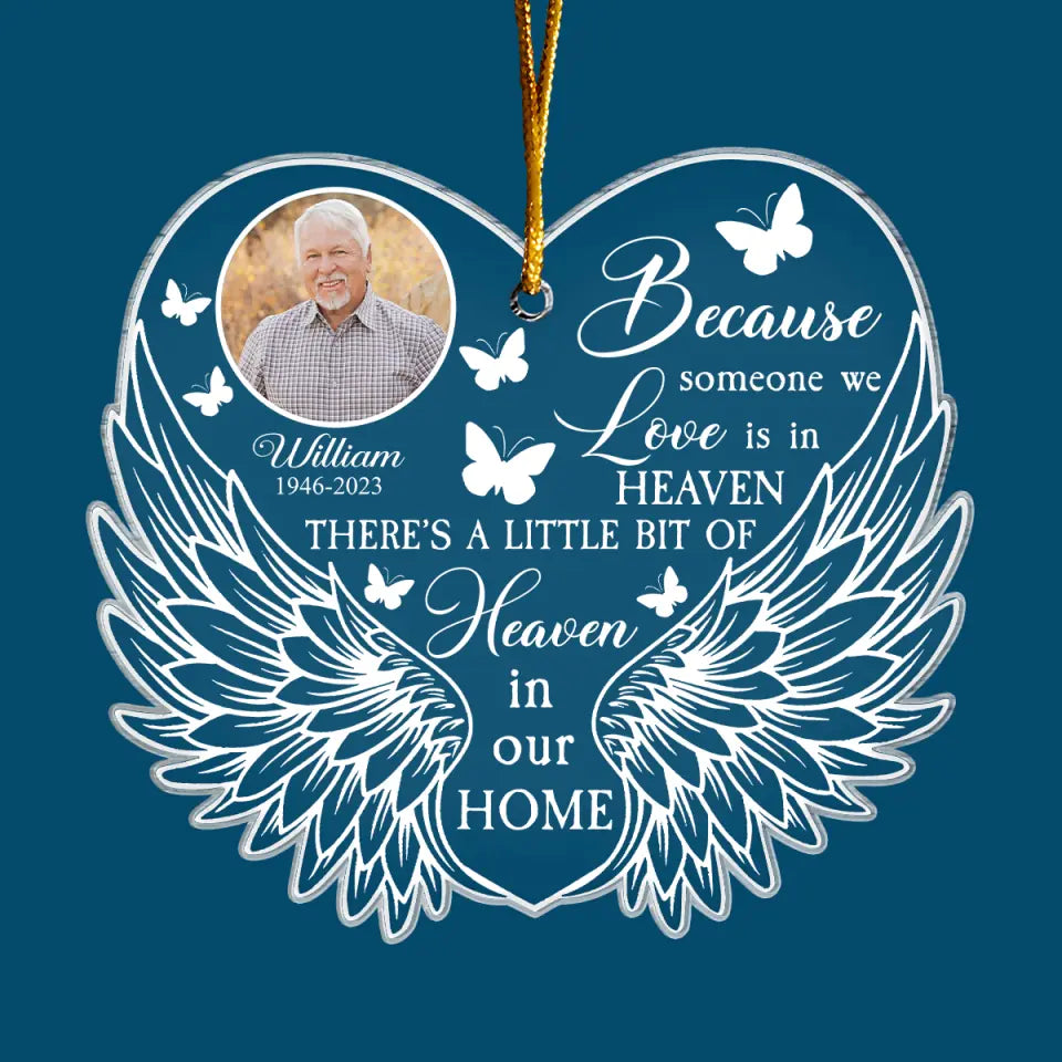 Because Someone We Love Is Heaven - Personalized Custom Mica Ornament - Memorial Gift For Family, Family Members