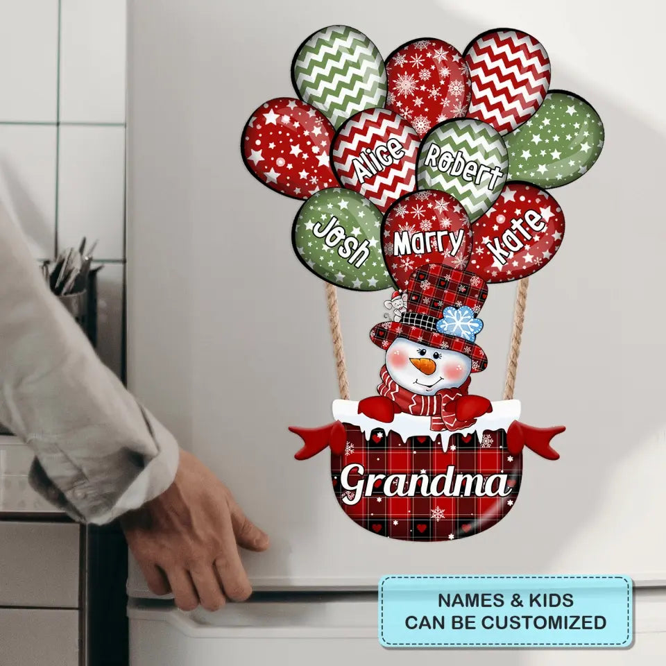 Nana Balloon Kids - Personalized Custom Decal - Christmas Gift For Grandma, Mom, Family Members