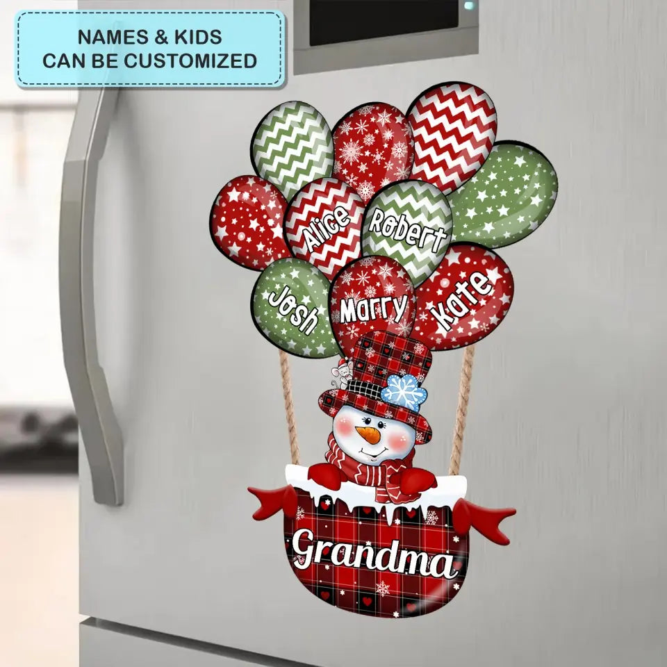 Nana Balloon Kids - Personalized Custom Decal - Christmas Gift For Grandma, Mom, Family Members