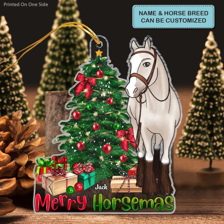 All I Want For Christmas Is A Horse - Personalized Custom Mica Ornament - Christmas Gift For Horse Lover, Horse Mom, Horse Dad, Horse Owner CLA0AD003