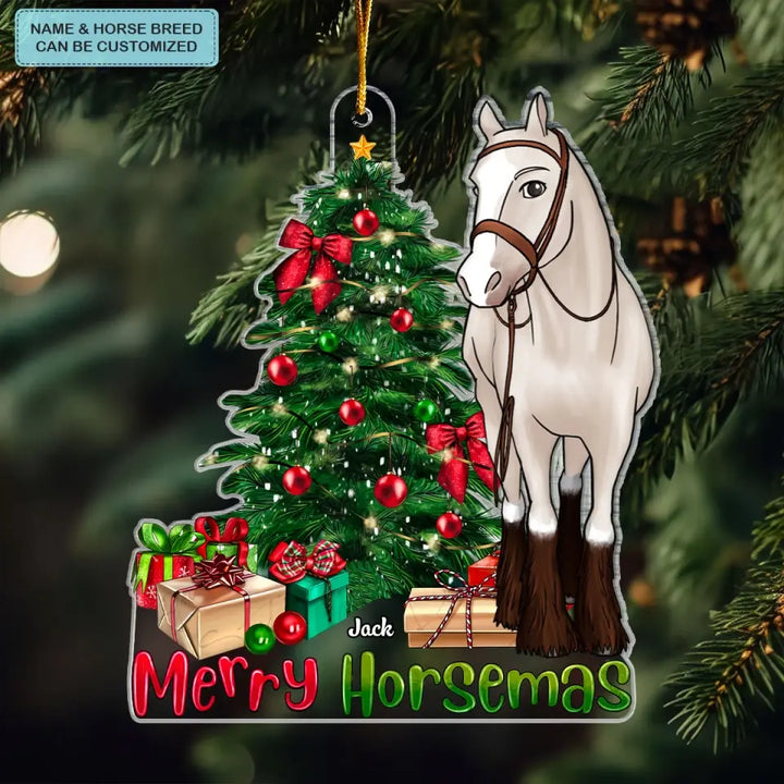 All I Want For Christmas Is A Horse - Personalized Custom Mica Ornament - Christmas Gift For Horse Lover, Horse Mom, Horse Dad, Horse Owner CLA0AD003