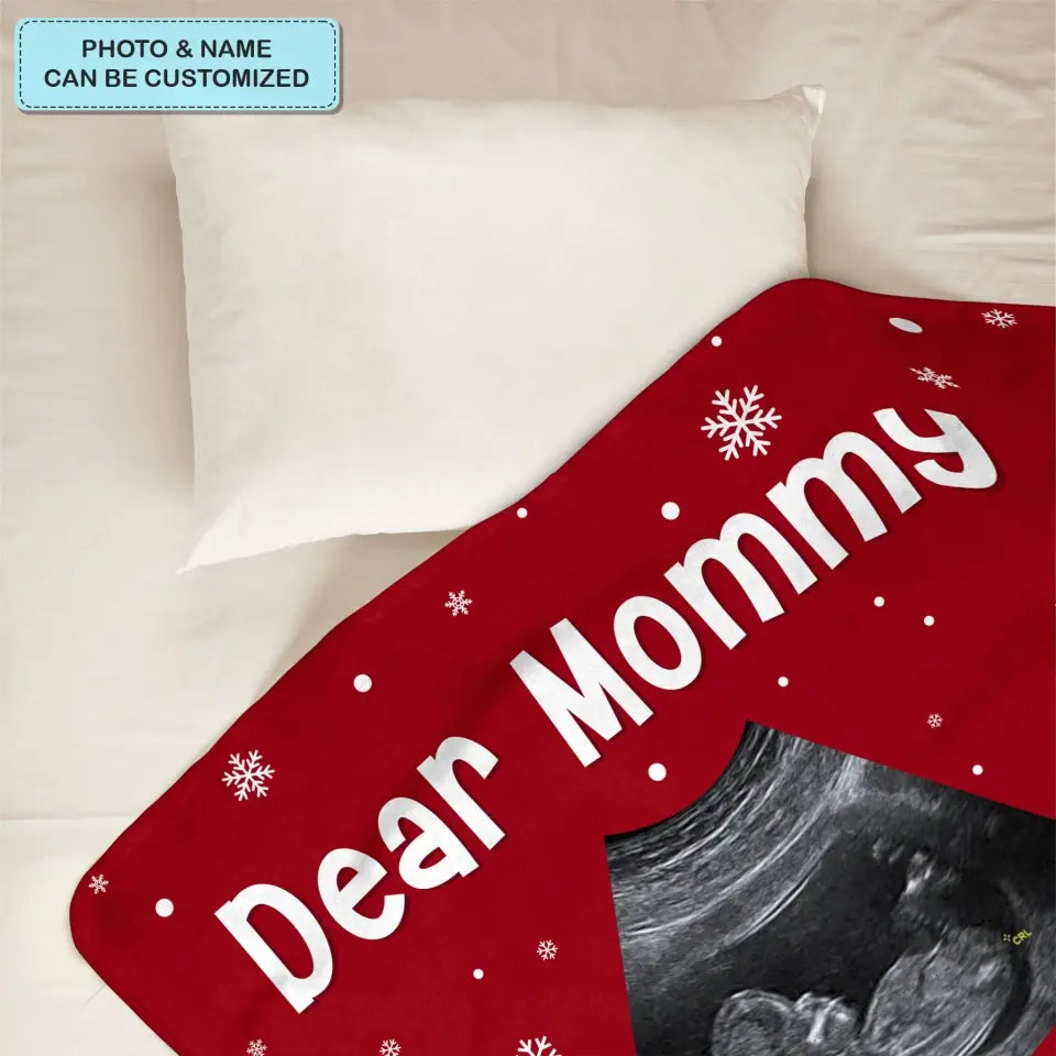Dear Mommy This Christmas - Personalized Custom Blanket - Christmas Gift For Mom, Family, Family Members