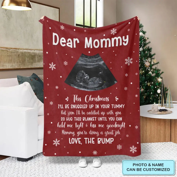 Dear Mommy This Christmas - Personalized Custom Blanket - Christmas Gift For Mom, Family, Family Members