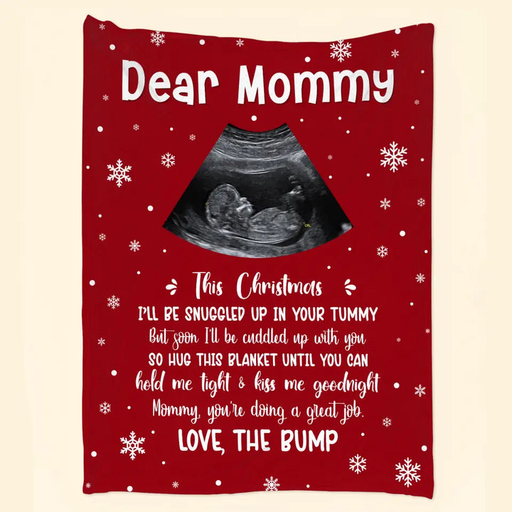 Dear Mommy This Christmas - Personalized Custom Blanket - Christmas Gift For Mom, Family, Family Members