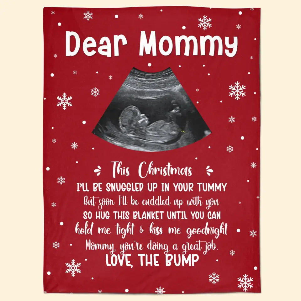 Dear Mommy This Christmas - Personalized Custom Blanket - Christmas Gift For Mom, Family, Family Members