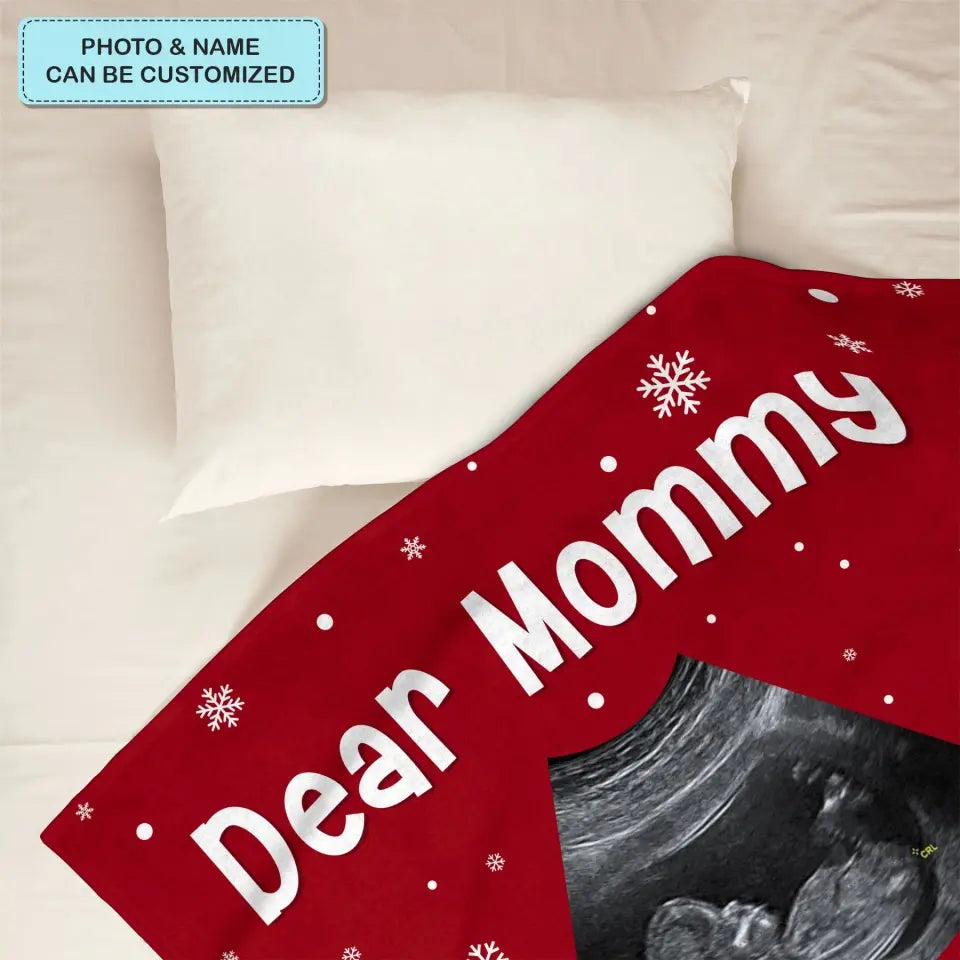 Dear Mommy This Christmas - Personalized Custom Blanket - Christmas Gift For Mom, Family, Family Members