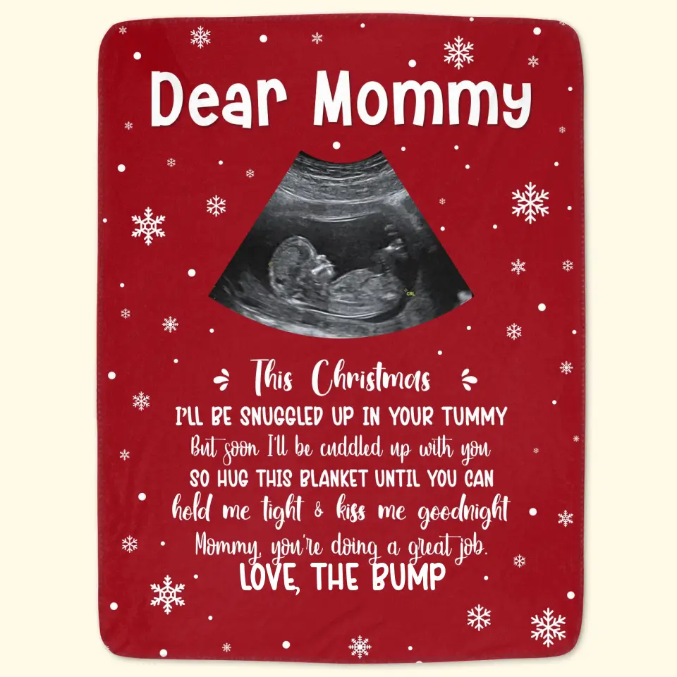 Dear Mommy This Christmas - Personalized Custom Blanket - Christmas Gift For Mom, Family, Family Members