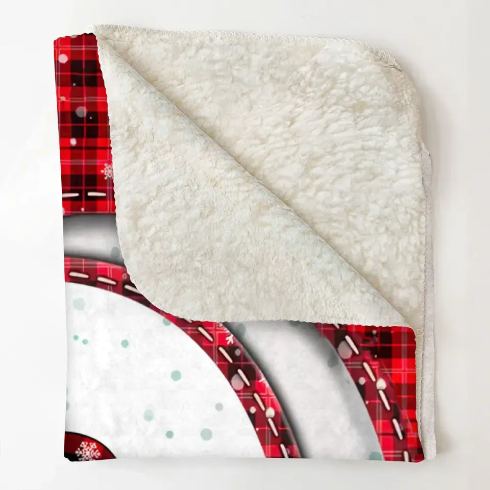 Merry Christmas Grandma Mom Snowman - Personalized Custom Blanket - Mother's Day, Christmas Gift For Grandma, Mom, Family Members
