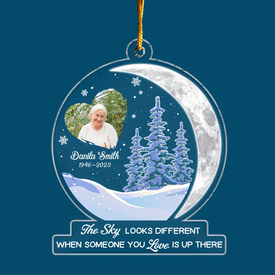 Someone You Love Is Up There - Personalized Custom Mica Ornament - Memorial, Christmas Gift For Family, Family Members