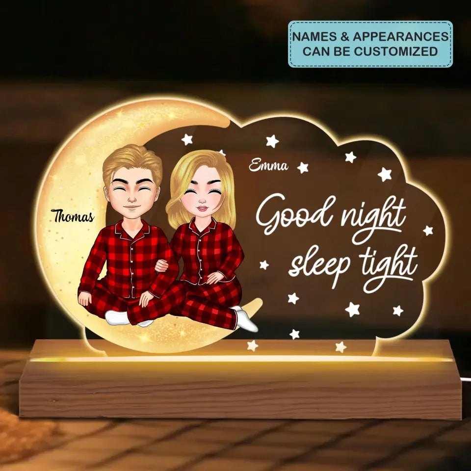 Good Night Baby - Personalized 3D Led Light - Christmas Gift For Couple, Husband, Wife, Family Members