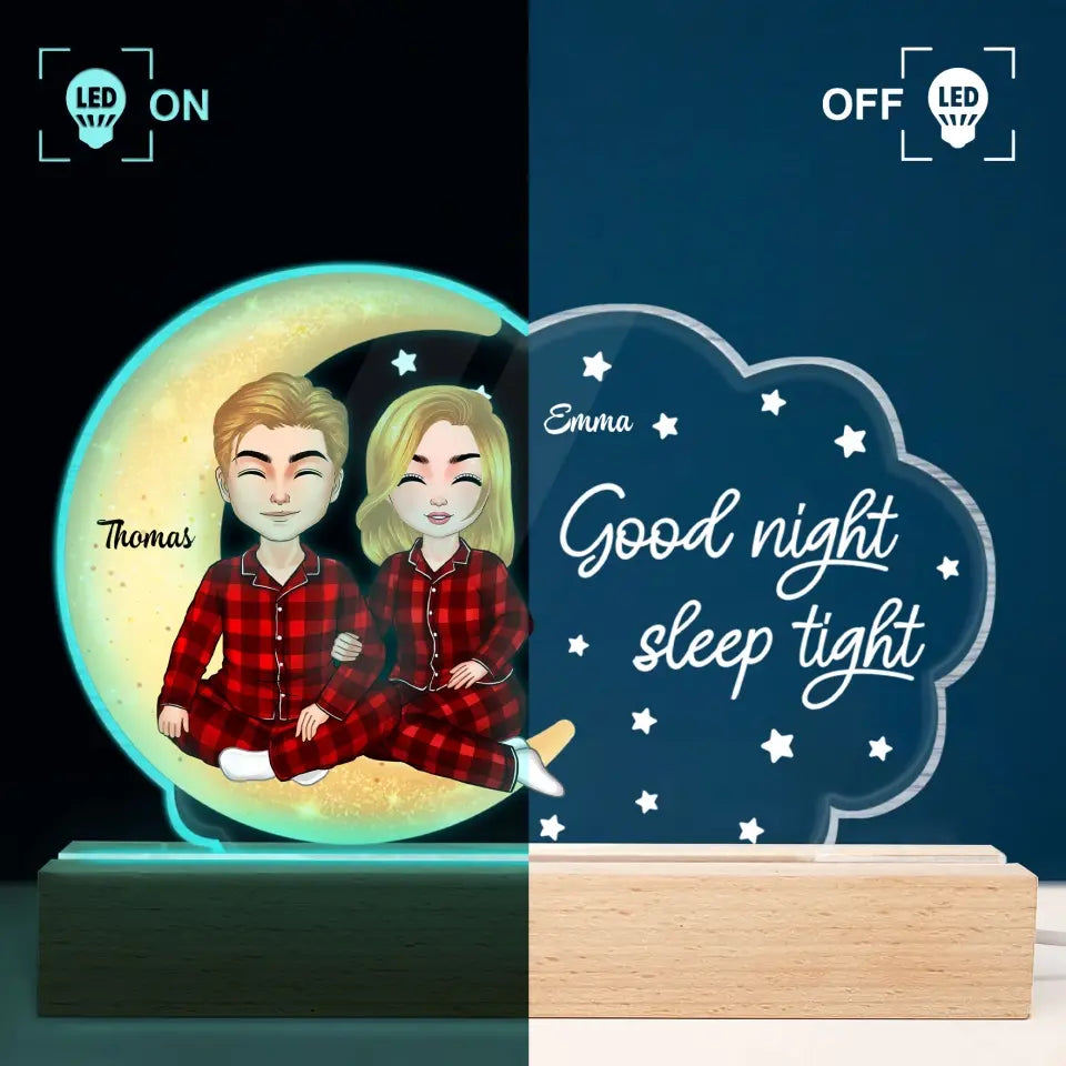 Good Night Baby - Personalized 3D Led Light - Christmas Gift For Couple, Husband, Wife, Family Members