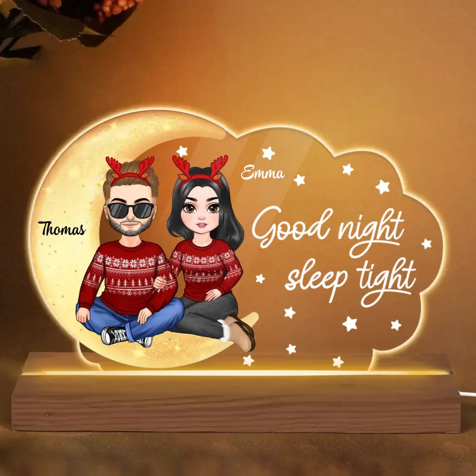 Good Night Baby - Personalized 3D Led Light - Christmas Gift For Couple, Husband, Wife, Family Members