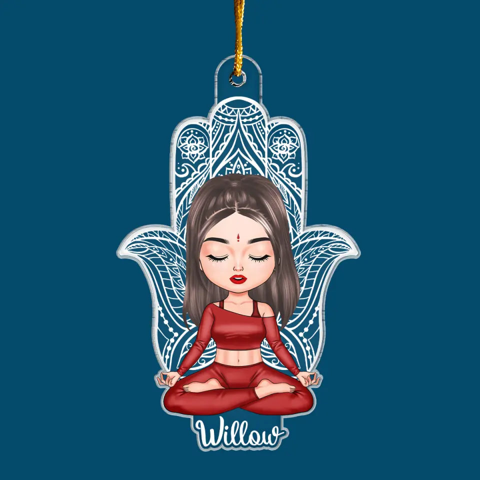 Yoga Lovers  - Personalized Custom Mica Ornament - Christmas Gift For Yoga Lover CLA0HD012