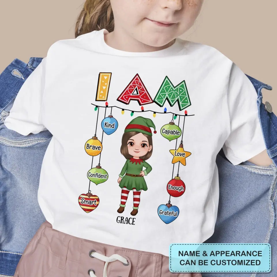 I Am Kind - Personalized Custom Youth T-shirt - Christmas Gift For Kids, Family Members