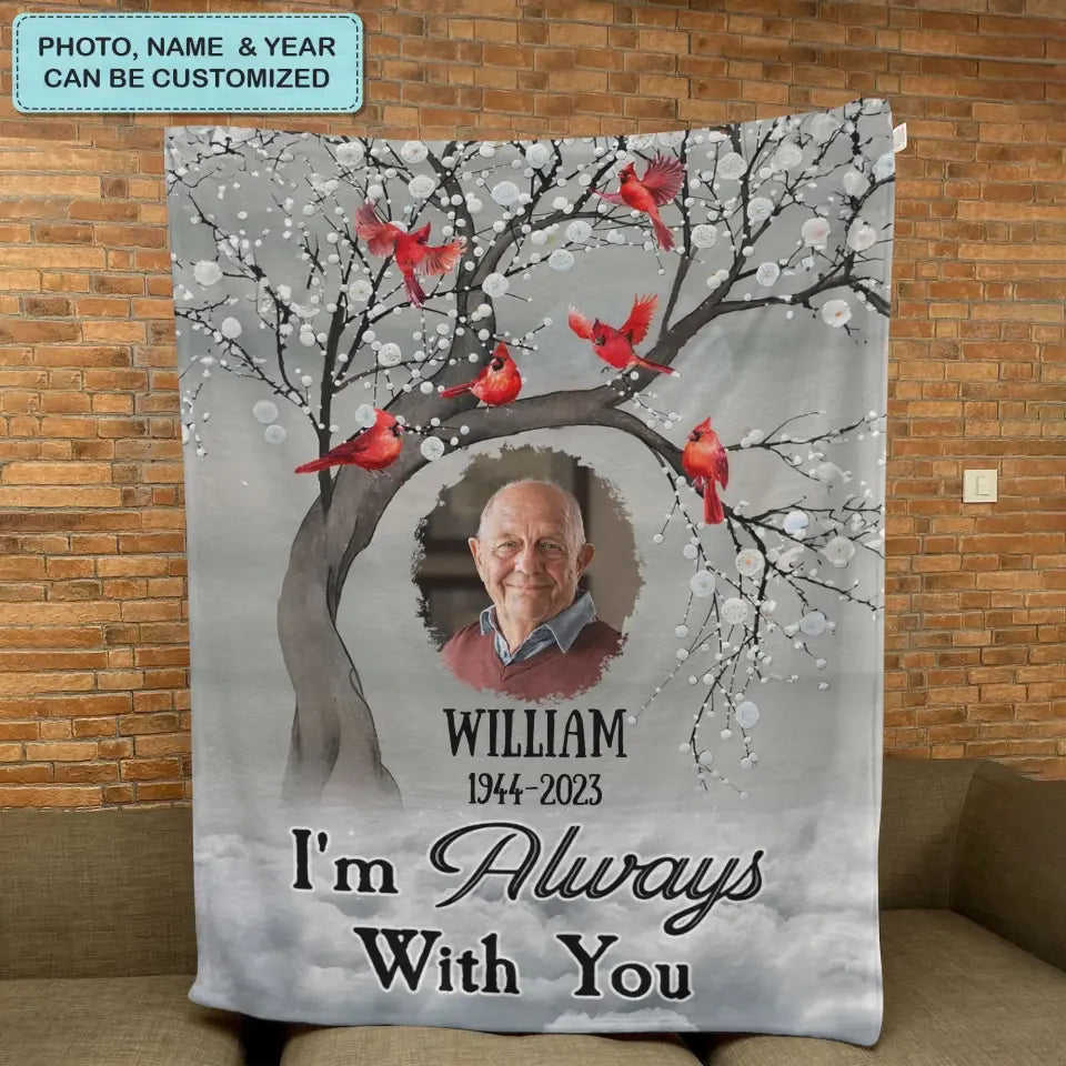 A Big Piece Of My Heart Lives In Heaven - Personalized Custom Blanket - Memorial Gift For Family Members
