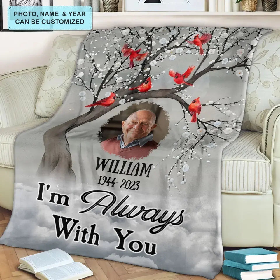 A Big Piece Of My Heart Lives In Heaven - Personalized Custom Blanket - Memorial Gift For Family Members