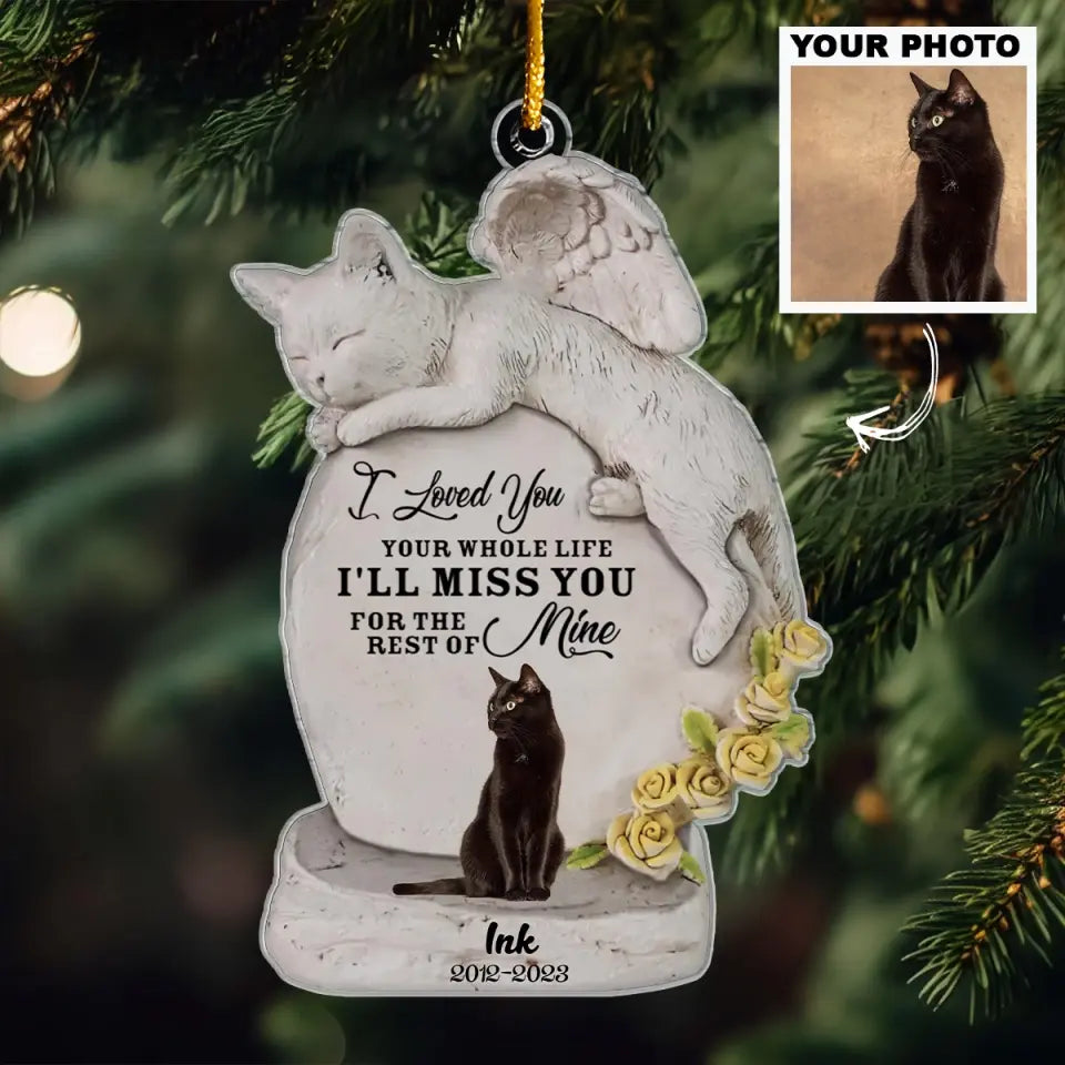 Good Night My Friend - Personalized Custom Mica Ornament - Christmas, Memorial Gift For Cat Mom, Cat Dad, Cat Lover, Cat Owner AGCPD061