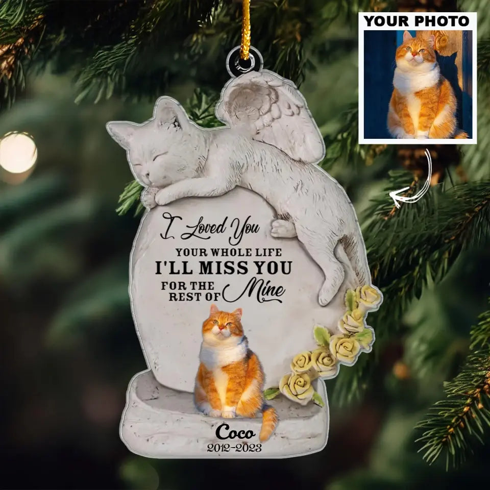 Good Night My Friend - Personalized Custom Mica Ornament - Christmas, Memorial Gift For Cat Mom, Cat Dad, Cat Lover, Cat Owner AGCPD061