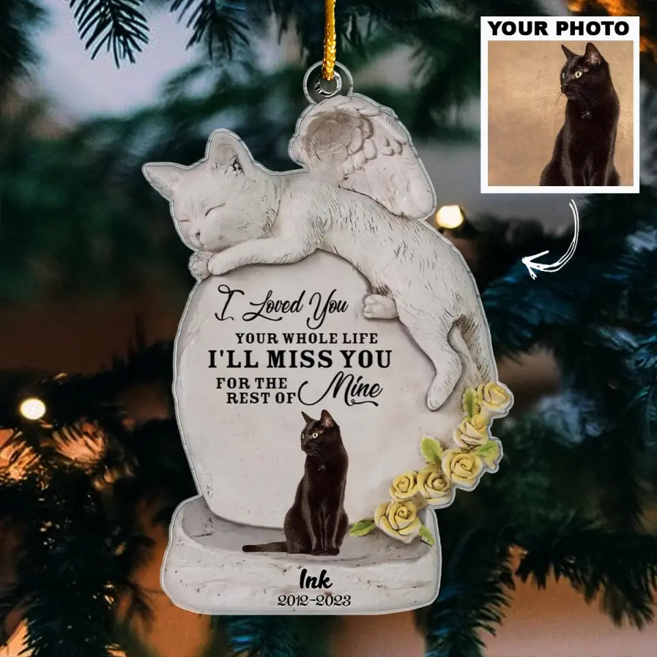 Good Night My Friend - Personalized Custom Mica Ornament - Christmas, Memorial Gift For Cat Mom, Cat Dad, Cat Lover, Cat Owner AGCPD061