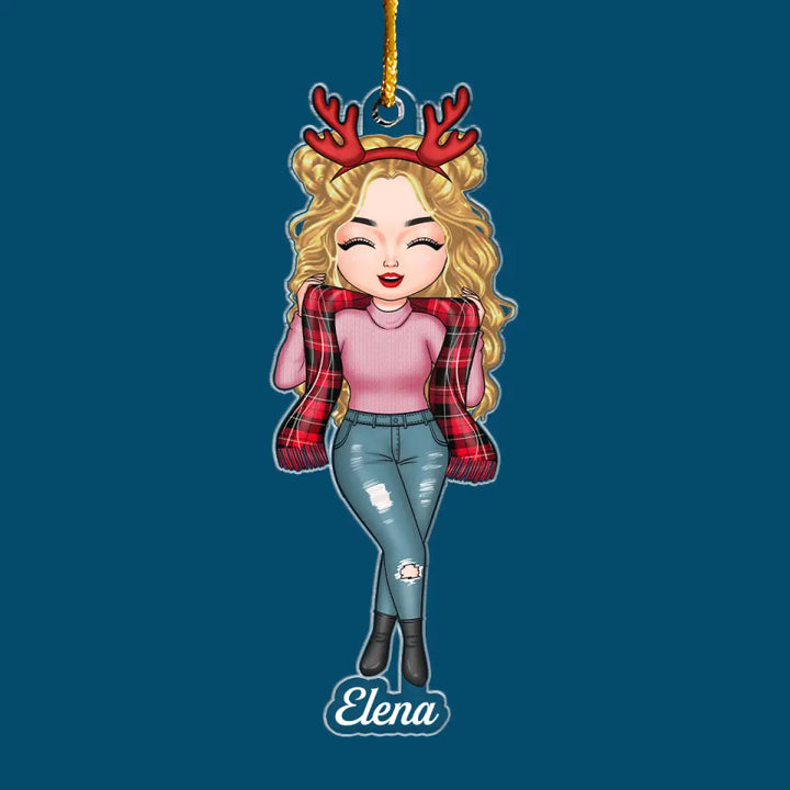 Best Friend Lovely Girl - Personalized Custom Mica Ornament - Christmas Gift For Friends, Besties CLA0AD022