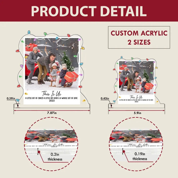 This Is Us Custom Photo - Personalized Custom 3D LED Light - Christmas Gift For Family, Family Members