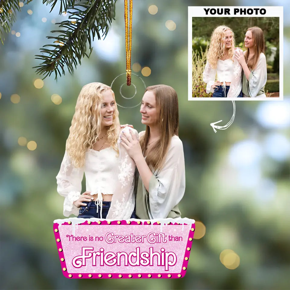 Personalized Christmas Ornament - There Is No Greater Gift Than Friendship  (N)