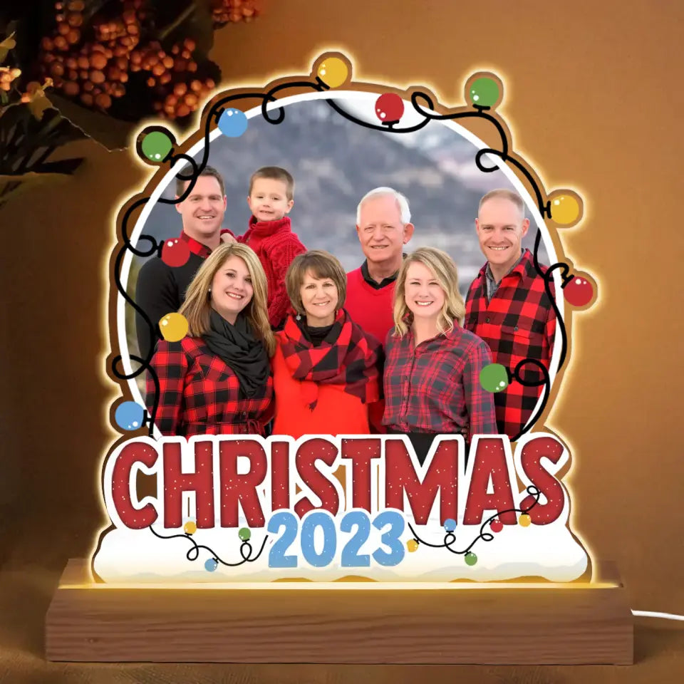 Christmas 2023 - Personalized Custom 3D LED Light - Christmas Gift For Family, Family Members