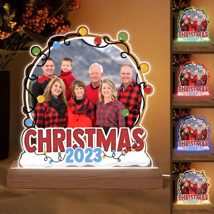 Christmas 2023 - Personalized Custom 3D LED Light - Christmas Gift For Family, Family Members