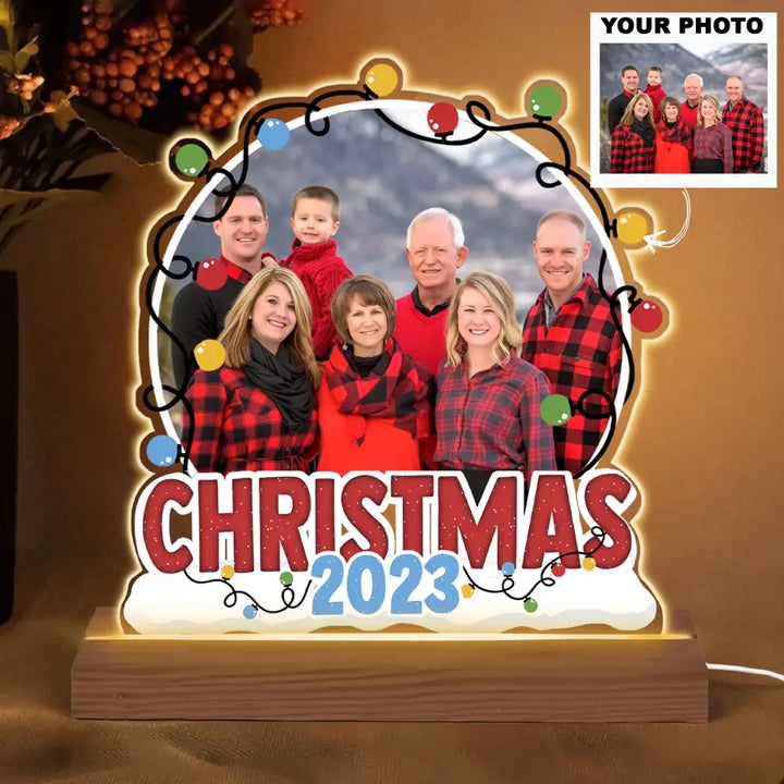 Christmas 2023 - Personalized Custom 3D LED Light - Christmas Gift For Family, Family Members