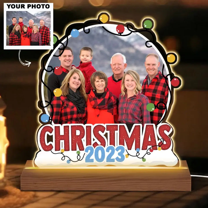 Christmas 2023 - Personalized Custom 3D LED Light - Christmas Gift For Family, Family Members