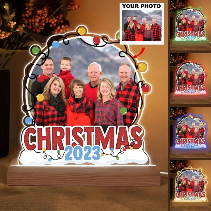 Christmas 2023 - Personalized Custom 3D LED Light - Christmas Gift For Family, Family Members
