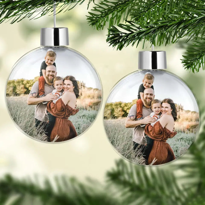 Love You To The Moon And Back - Personalized Custom Ball Ornament - Christmas Gift For Family, Family Members