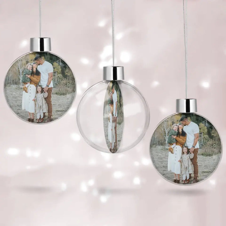 Love You To The Moon And Back - Personalized Custom Ball Ornament - Christmas Gift For Family, Family Members