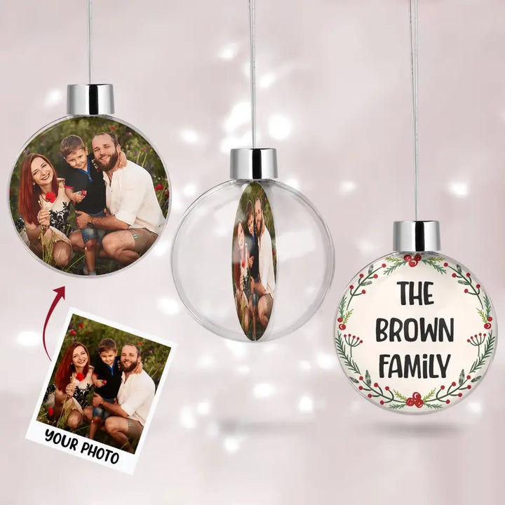 Together Since Ornament - Personalized Custom Photo Ball Ornament