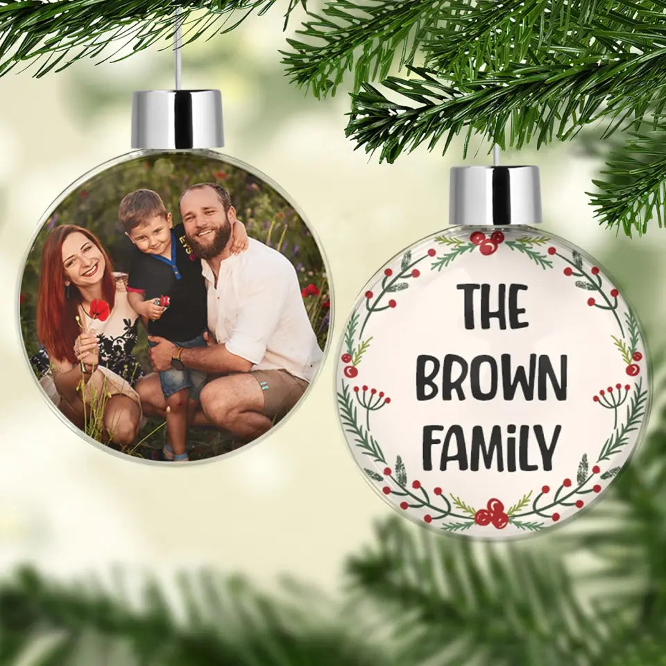 Together Since Ornament - Personalized Custom Photo Ball Ornament