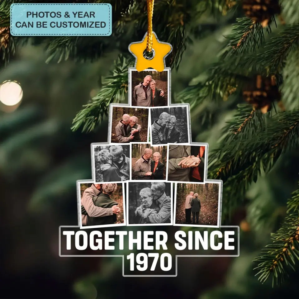 Together Since - Personalized Custom Mica Ornament - Christmas Gift For Couple, Wife, Husband