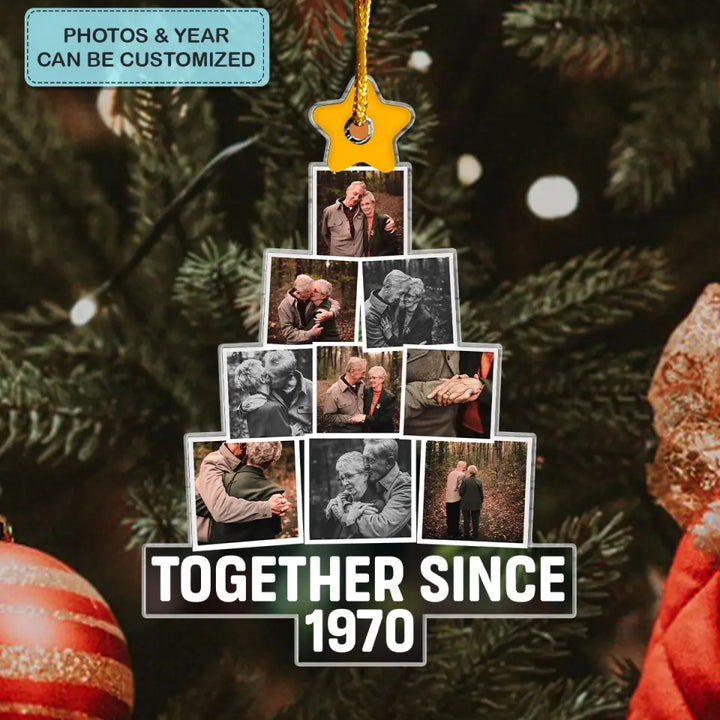 Together Since - Personalized Custom Mica Ornament - Christmas Gift For Couple, Wife, Husband