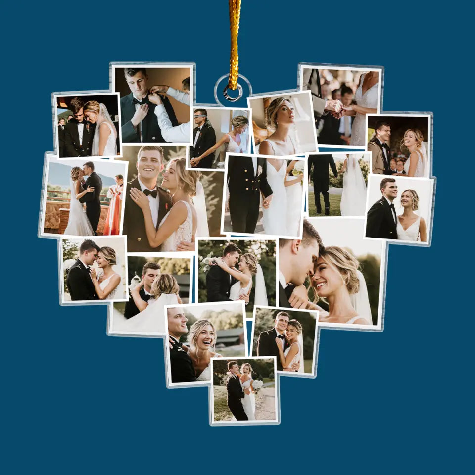 Our Wedding - Personalized Custom Photo Mica Ornament