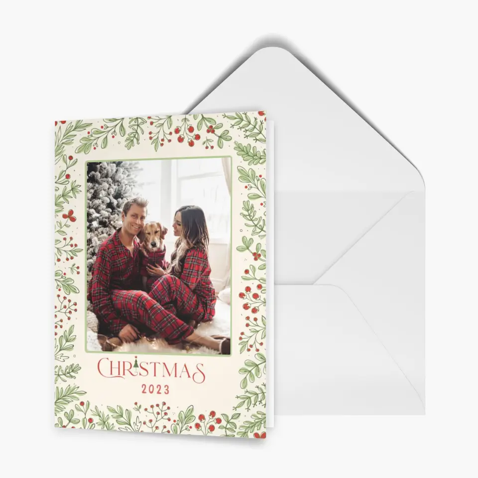 Merry Christmas And Happy New Year V2 - Personalized Custom Christmas Card - Christmas Gift For Family, Family Members