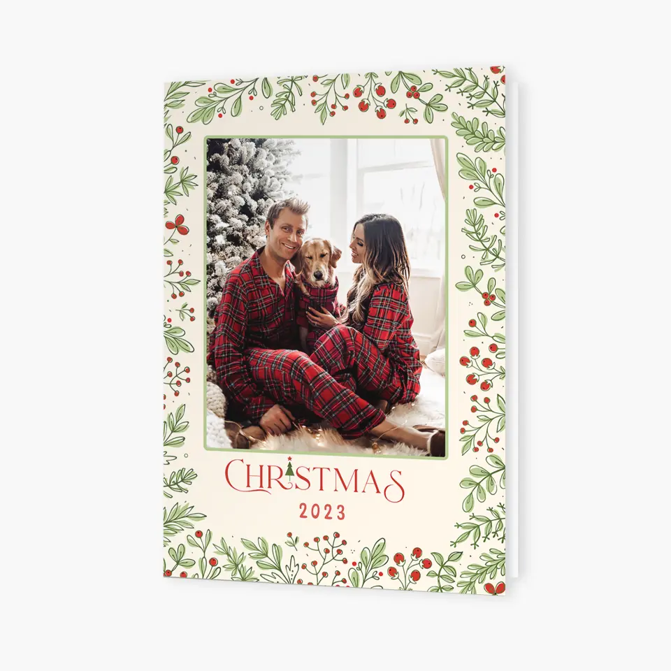 Merry Christmas And Happy New Year V2 - Personalized Custom Christmas Card - Christmas Gift For Family, Family Members