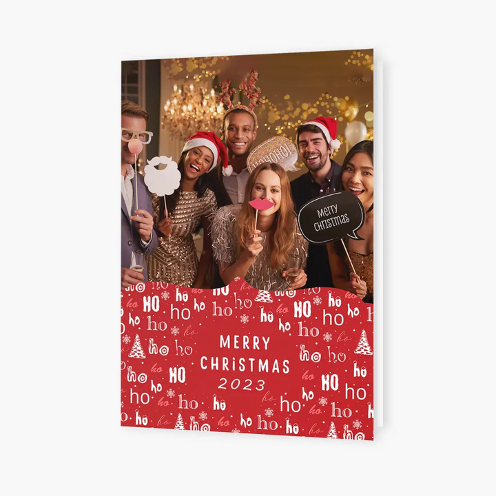Merry Christmas Hohoho - Personalized Custom Christmas Card - Christmas Gift For Friends