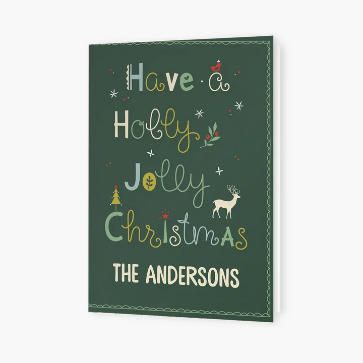 Merry Christmas - Personalized Custom Christmas Card - Christmas Gift For Family, Family Members