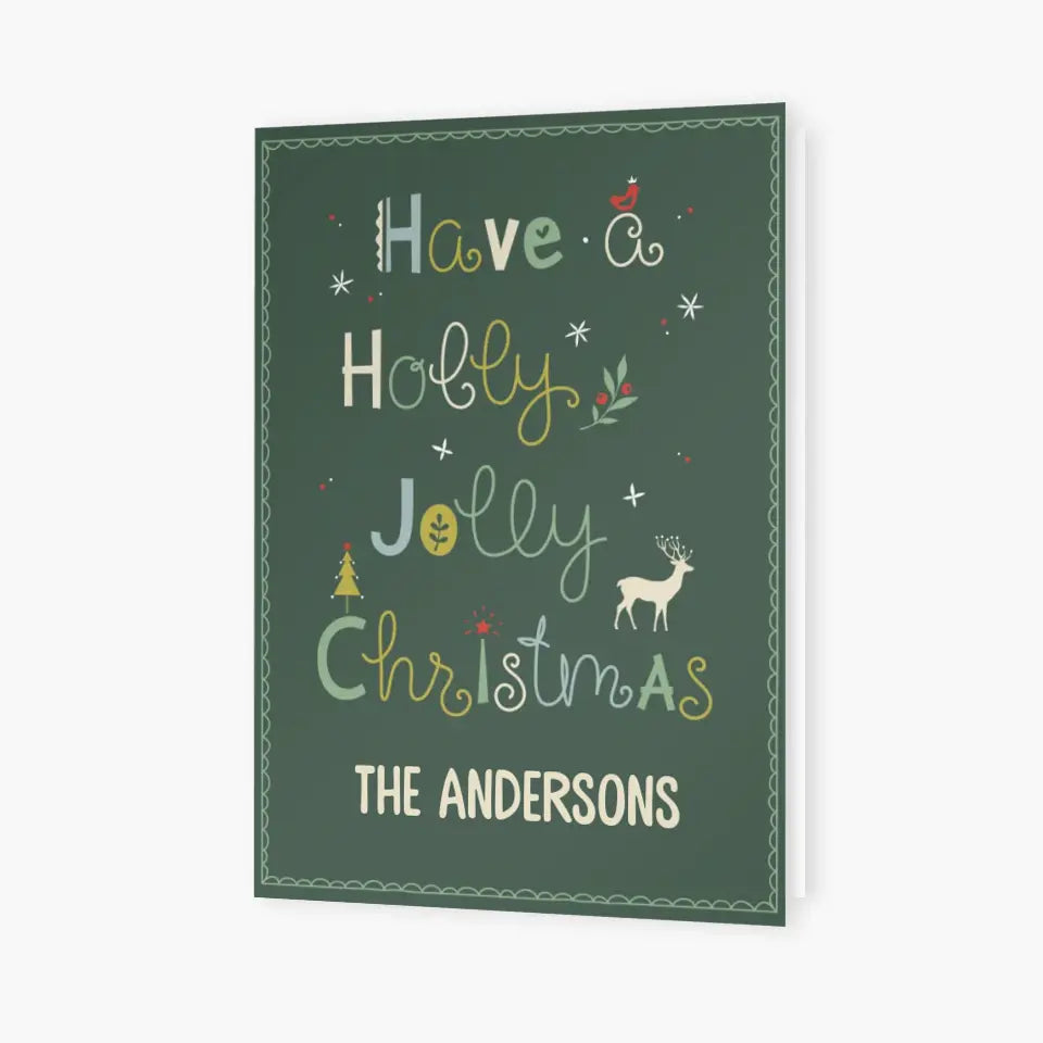 Merry Christmas - Personalized Custom Christmas Card - Christmas Gift For Family, Family Members