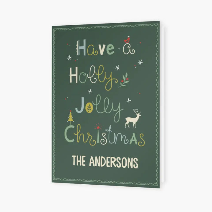 Merry Christmas - Personalized Custom Christmas Card - Christmas Gift For Family, Family Members