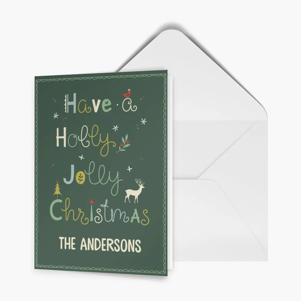 Merry Christmas - Personalized Custom Christmas Card - Christmas Gift For Family, Family Members