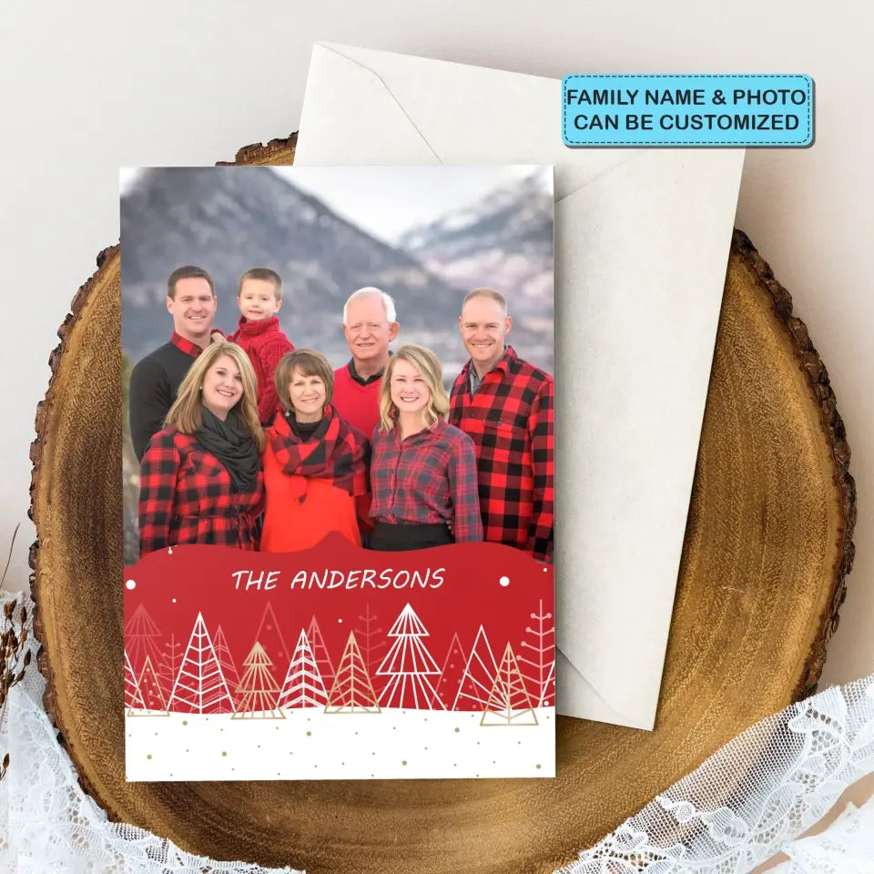 Merry Christmas V2 - Personalized Custom Christmas Card - Christmas Gift For Family, Family Members